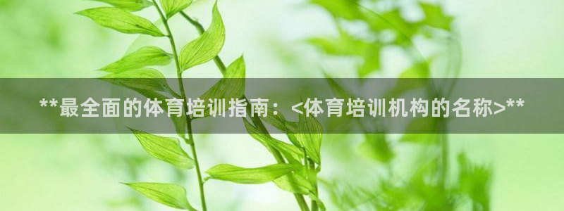 欧陆娱乐平台登陆地址在哪：**最全面的体育培训指南：