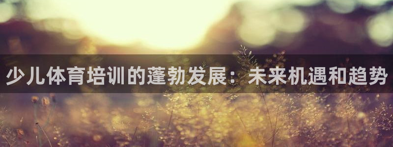 欧陆娱乐登陆官网入口：少儿体育培训的蓬勃发展：未来机